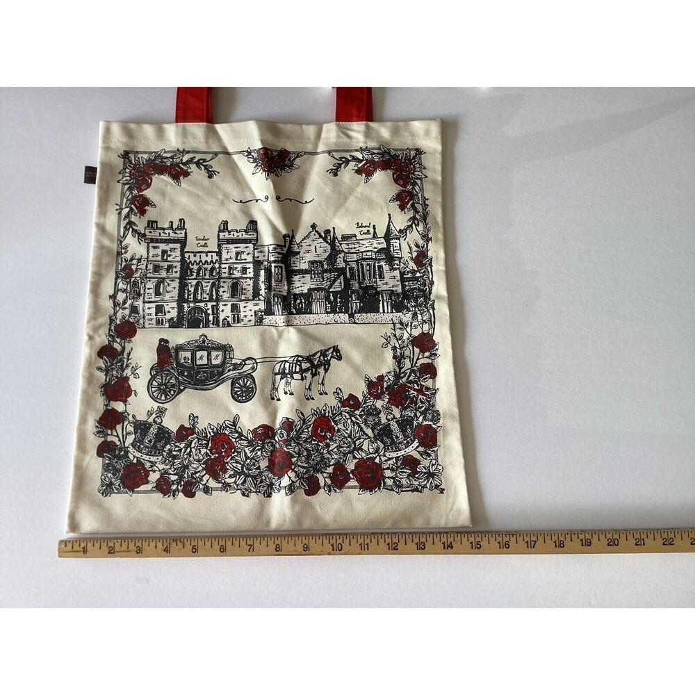 Handmade Canvas Shopping Bag Depicting The British Royal Family New With Tags